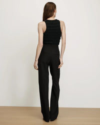 Veronica Beard Jordyn Cropped Stretch-Jersey Ruffle Tank Top Black