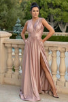 V neck A-Line Gown