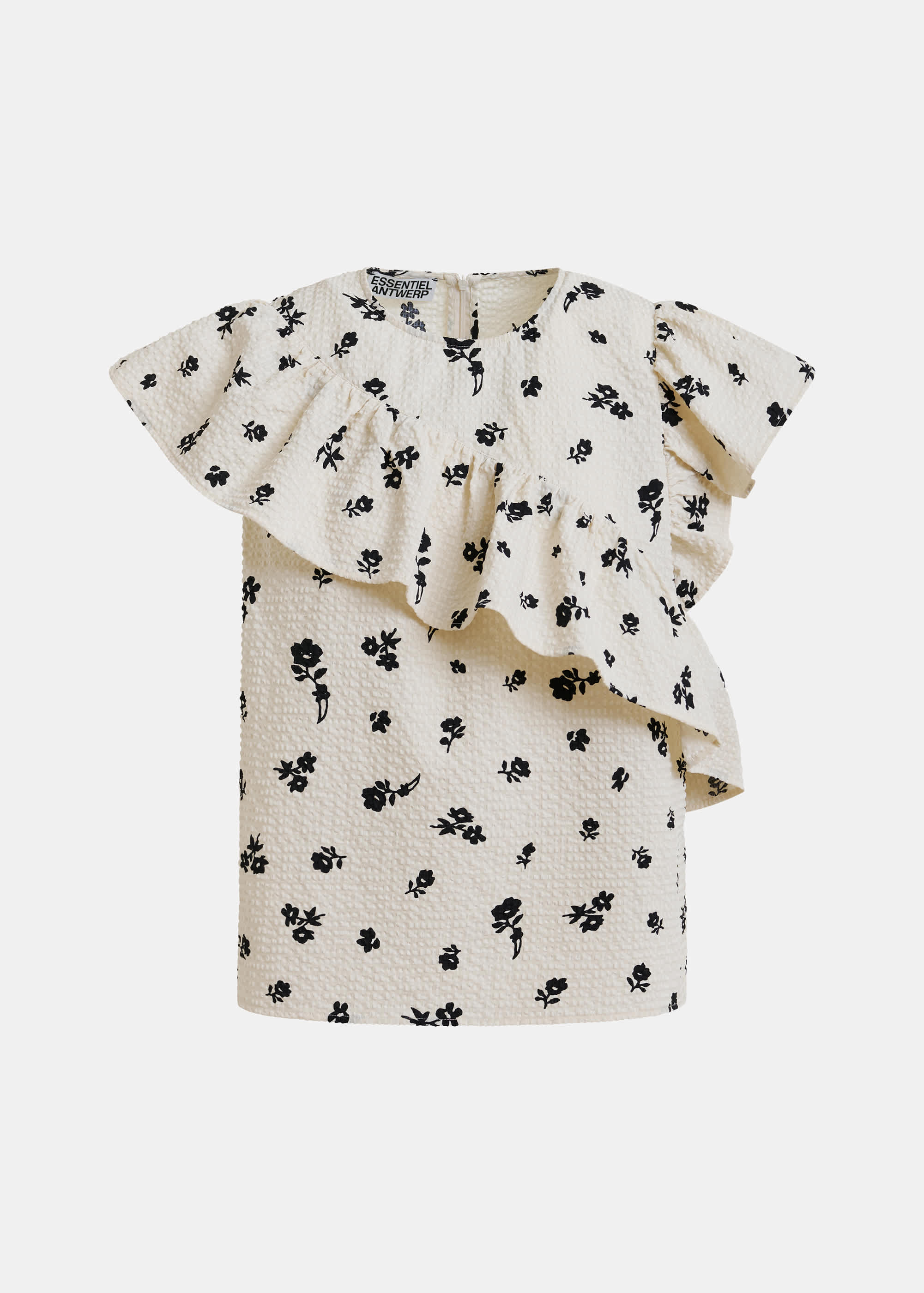 Essentiel Antwerp Combo Top JooJoo Googoo Crinkle Blanc Cassé