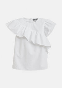 Essentiel Antwerp JooJoo Googoo Crinkle Top White