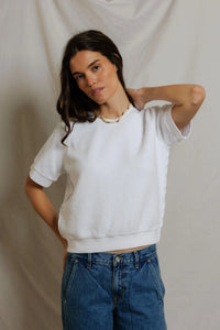 Perfect White Tee Core Fleece Short Sleeve White
