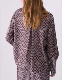 Liu Jo White Women's Printed Twill Shirt - Big erg Geom