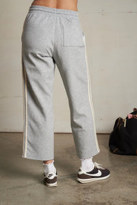 Perfect White Tee Travel Cropped Pant With Stripes