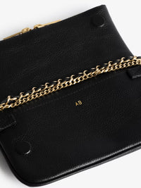 Zadig & Voltaire Rock Nano Grained Leather Bag - Black Gold