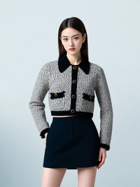 L’Agence Arielle Collared Cropped Jacket