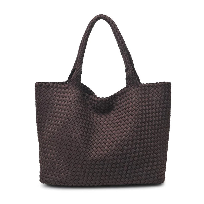 SOL + SOLENE Large Braided Beach Tote Bag