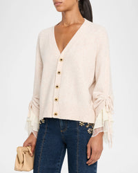 Cinq a Sept Atlas Layered-Cuff Cardigan