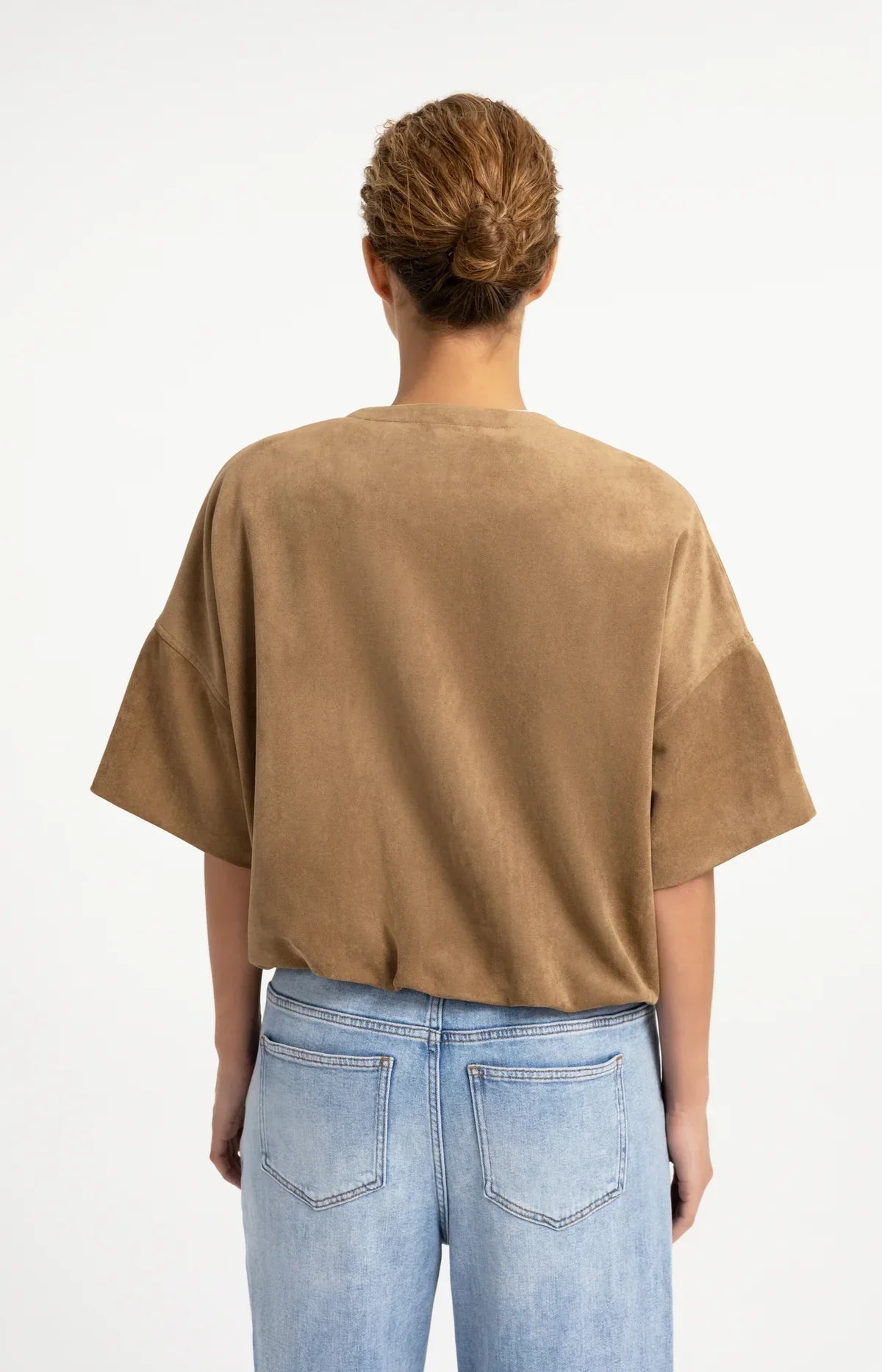 YAYA Oversized Shortsleeve Deudine Jacket with Baloon Bottom Hem