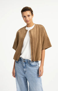 YAYA Oversized Shortsleeve Deudine Jacket with Baloon Bottom Hem