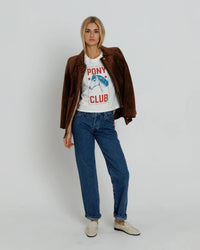 Sunny Somewhere Pony Club Femme Crew - Off White