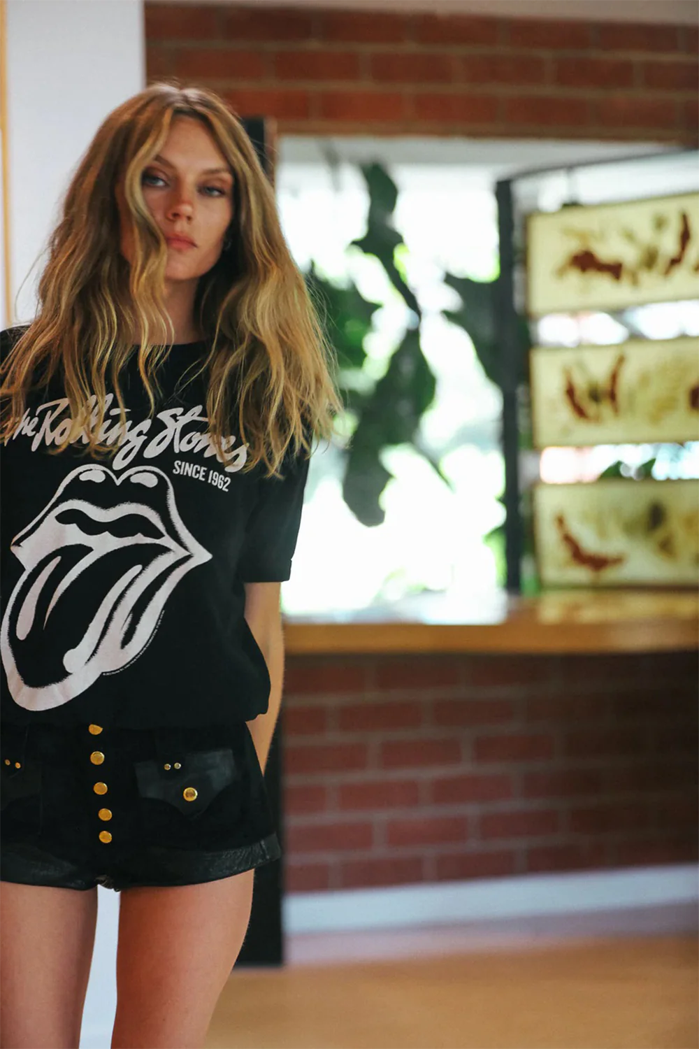 People of Leisure Rolling Stones Raglan Tee Black