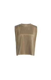 YAYA Sleeveless Top With Shoulder Pleats