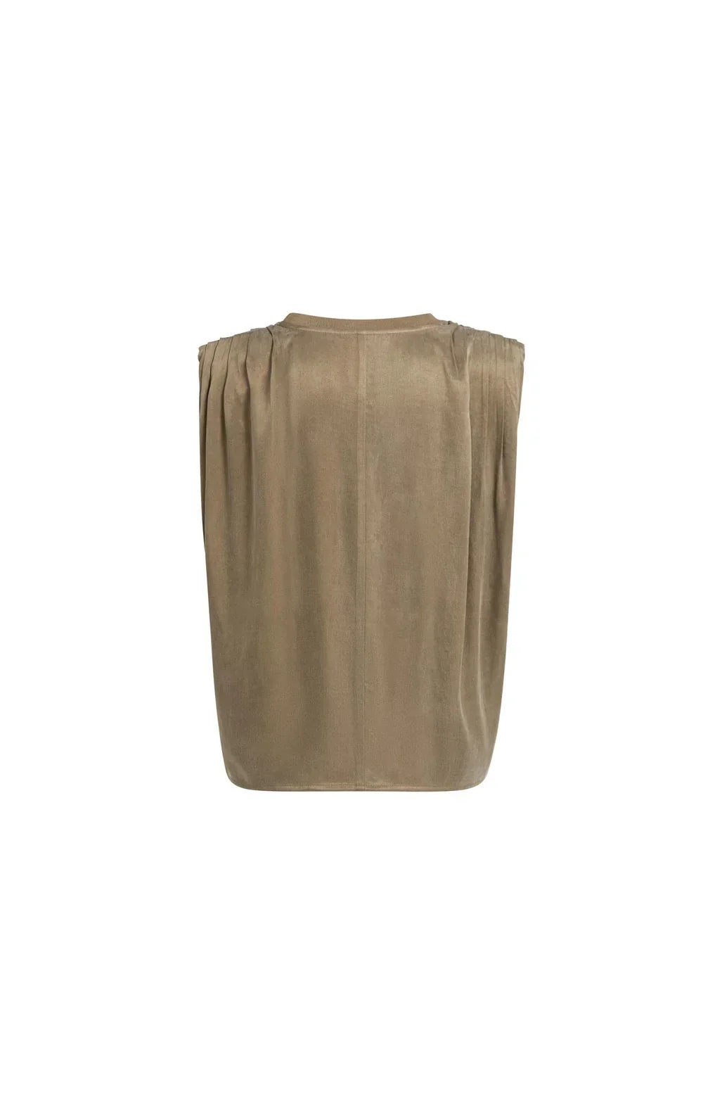 YAYA Sleeveless Top With Shoulder Pleats
