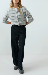 YAYA Knitted striped cardigan long sleeve