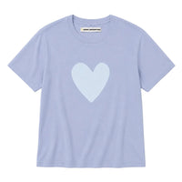 Kerri Rosenthal Suke Imperfect Heart Tee Denim-Mid Blue