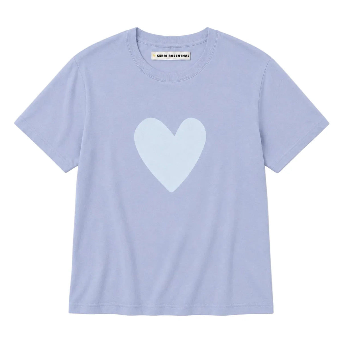 Kerri Rosenthal Suke Imperfect Heart Tee Denim-Mid Blue