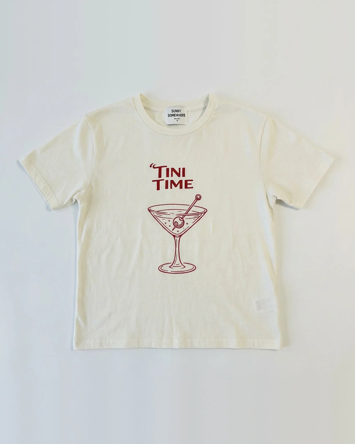 Sunny Somewhere Tini Time Everyday Tee - Off White