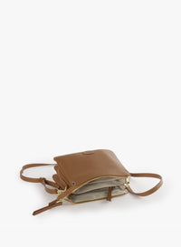 Cinzia Rocca Genuine Leather Crossbody Bag With Three Compartments