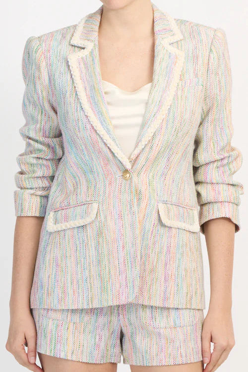Blazer Khloe en Tweed Prism Multi Cinq à Sept