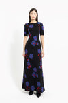 Nadya Toto Violet Long Dress Floral