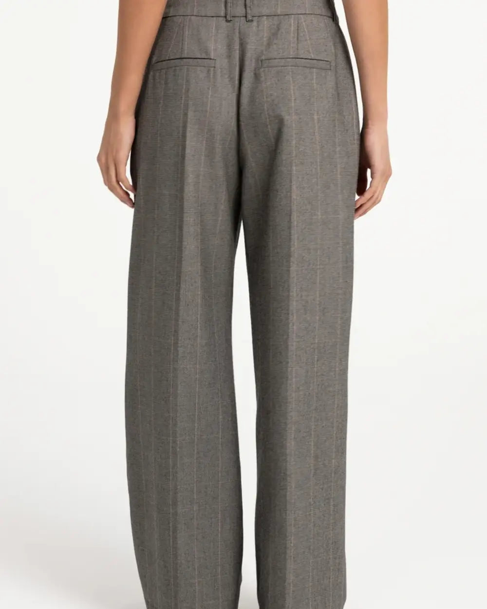 YAYA Pantalon tissé à jambes larges avec plis - HoleBlack Dessin