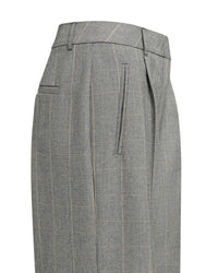 YAYA Pantalon tissé à jambes larges avec plis - HoleBlack Dessin