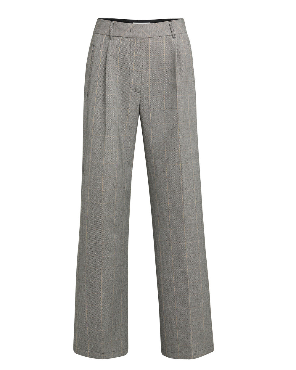YAYA Pantalon tissé à jambes larges avec plis - HoleBlack Dessin