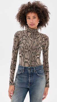 Body-string dos nu scintillant motif python Wolford 001-77130-8362 Python du désert