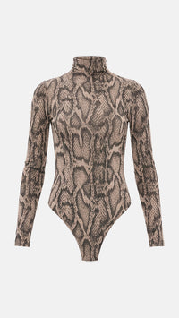 Body-string dos nu scintillant motif python Wolford 001-77130-8362 Python du désert