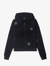 Zadig & Voltaire Mia Black Embellished Hoodie with Zip
