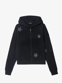 Zadig & Voltaire Mia Black Embellished Hoodie with Zip