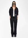 Zadig & Voltaire Mia Black Embellished Hoodie with Zip