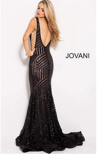 JOVANI Robe &agrave; paillettes Sequin Embellished Gown