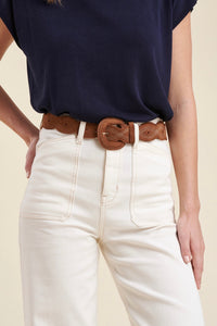 La Fée Maraboutée Stylai Leather Suede Belt