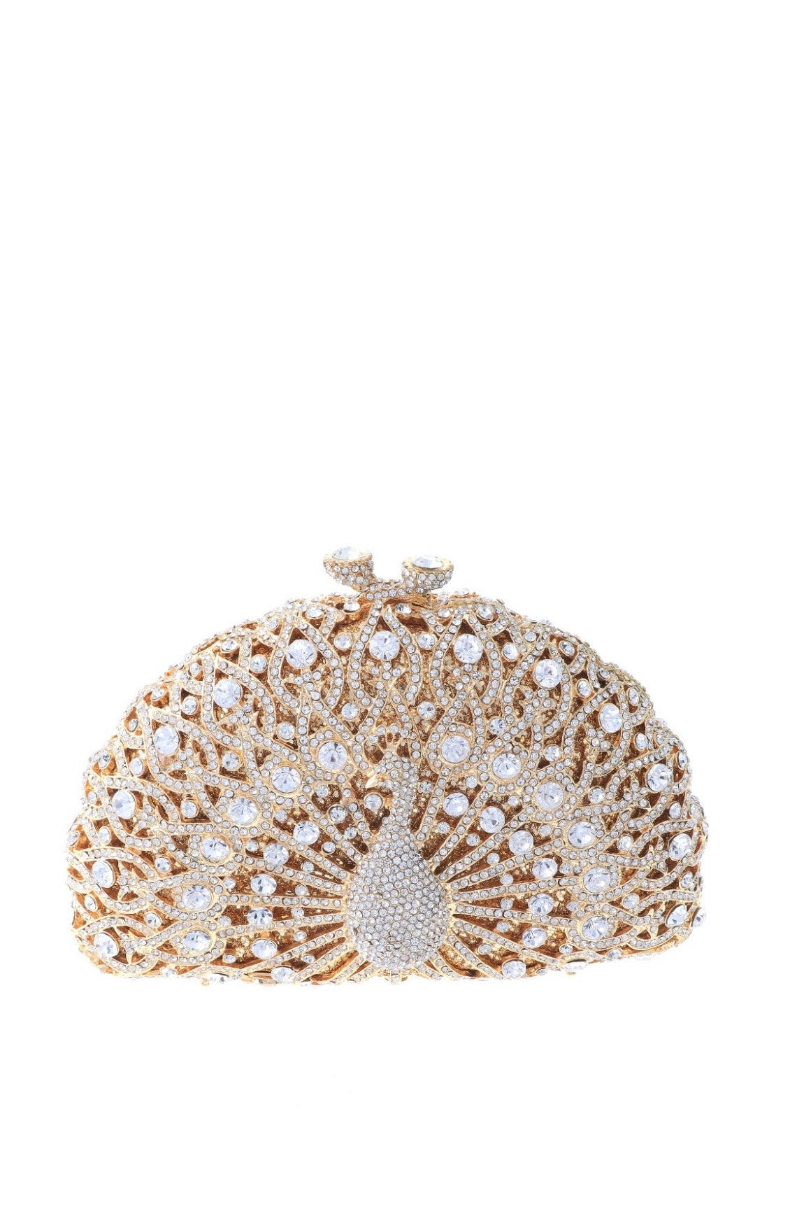 URetro Peacock Crystal Evening Clutch