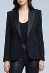 L'Agence Chamberlain Satin Finish Blazer