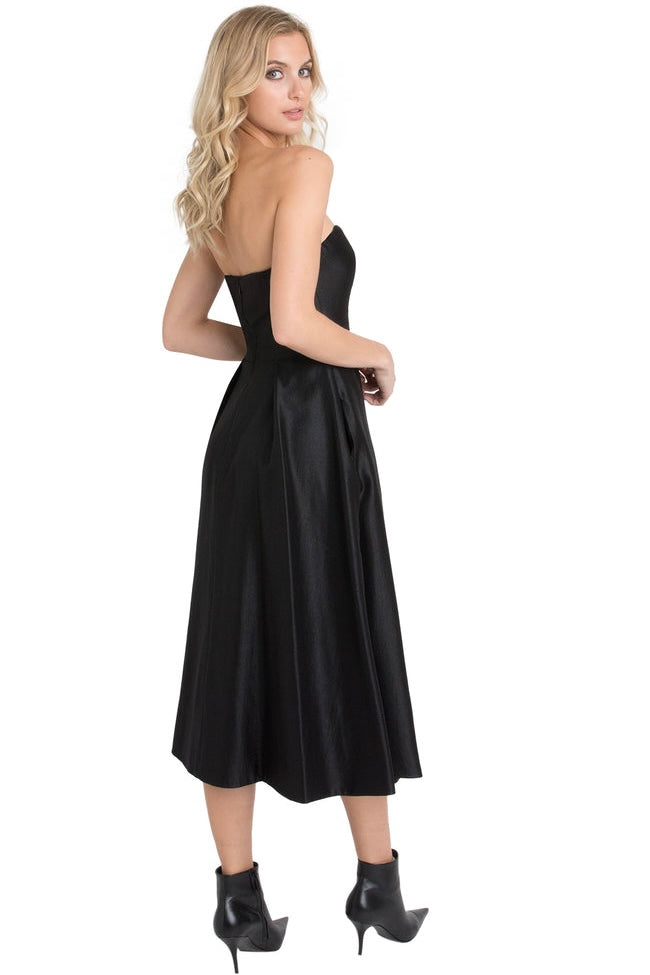 Black Halo Caine Strapless Cocktail Dress