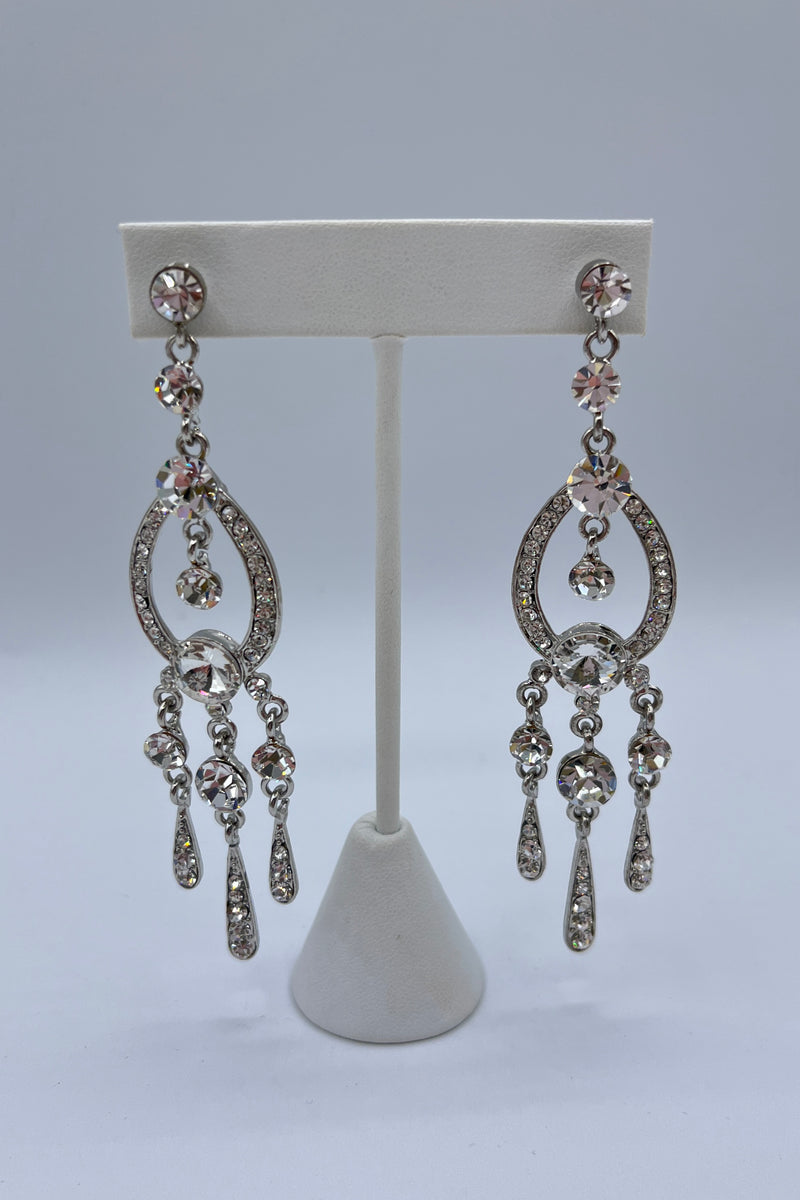 Elen Henderson Crystal Chandelier Drop Earrings