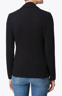 Majestic Filatures French Terry Single Breasted Blazer Navy