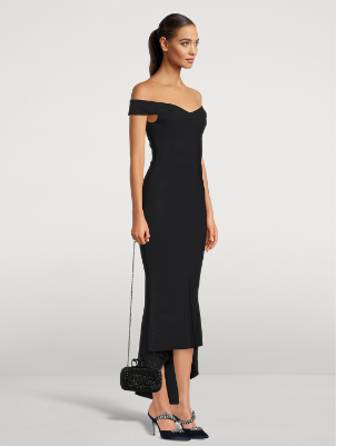 Greta Constantine Arilda Off-The-Shoulder Midi Dress