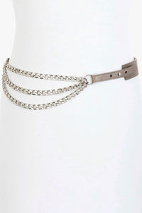 Brave Leather Silvaldo Chain And Strap Leather Band