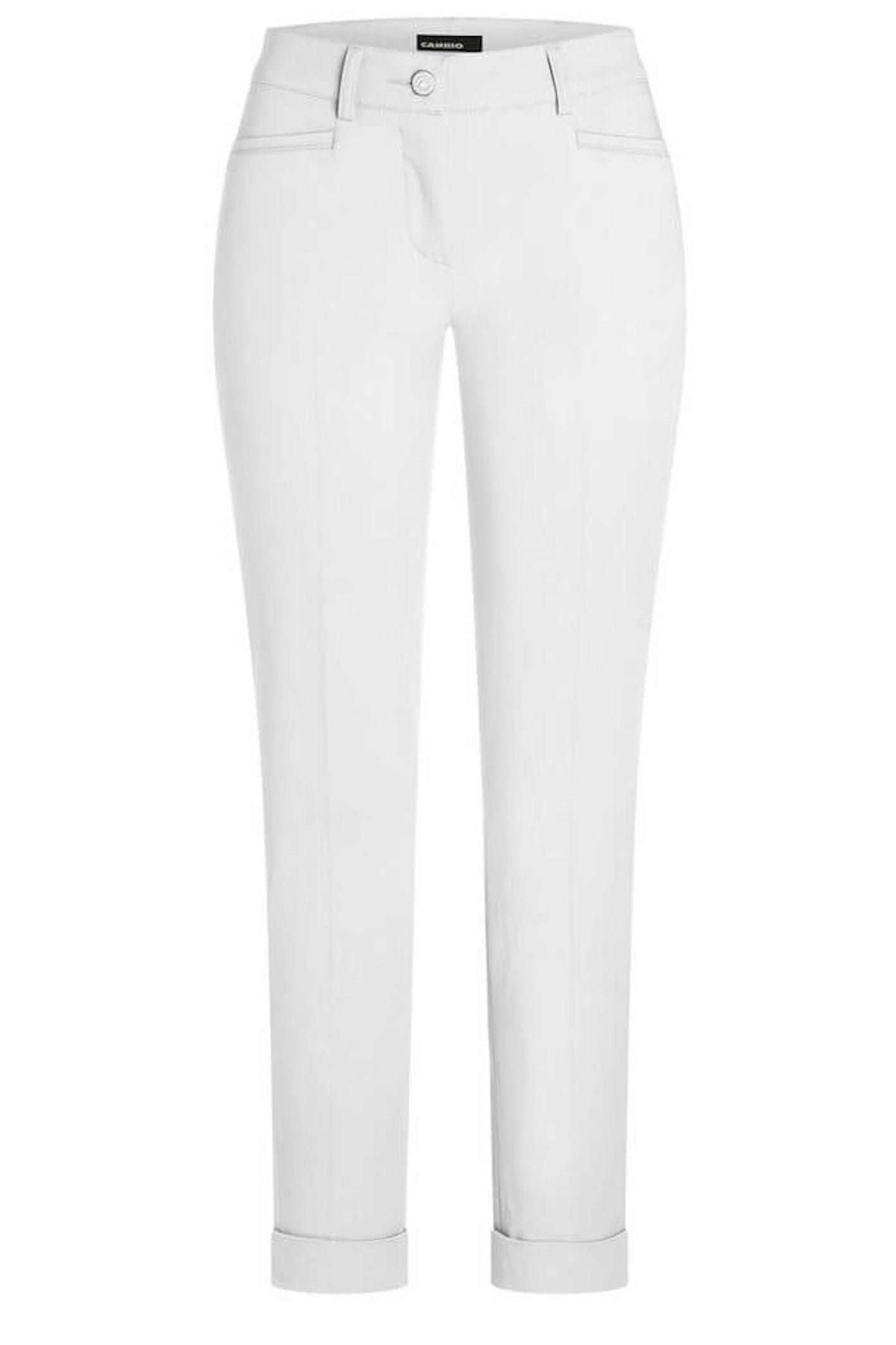 Cambio Renira capri Pant Pure White