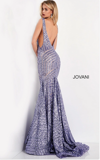 JOVANI Robe &agrave; paillettes Sequin Embellished Gown