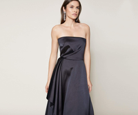 Sachin & Babi Strapless Gown with Side Ruffle