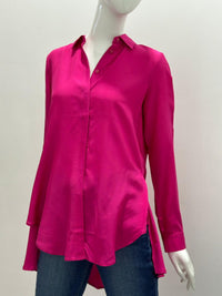 Max Volmary Long Sleeve Oversize cotton Blouse with Collar