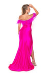 Jessica Angel Off the Shoulder Feathered Gown