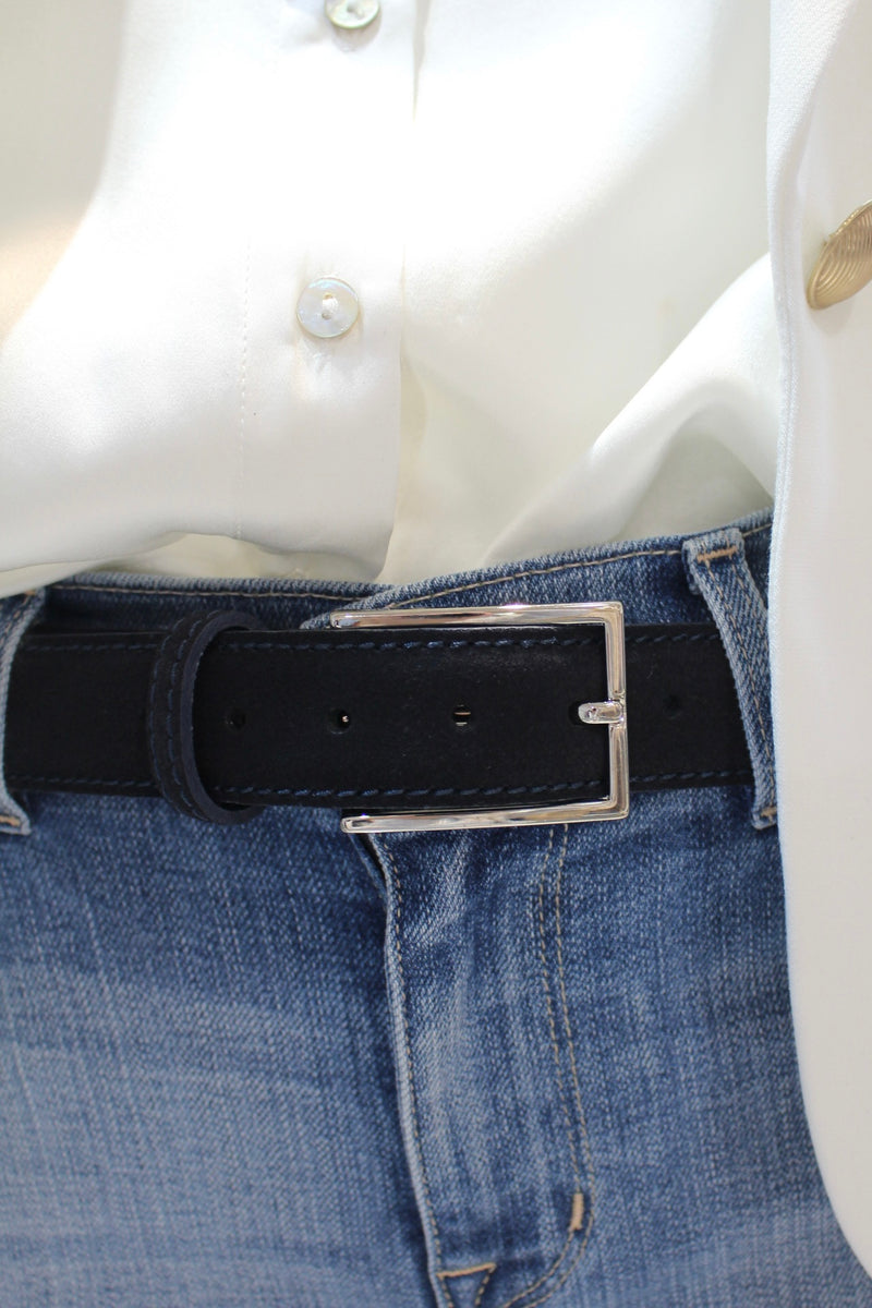 Paolo Da Ponte 3 CM Suede Italian Leather Belt