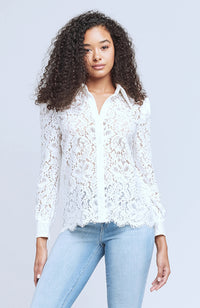 Haut en dentelle L'Agence Jenica Lace Blouse